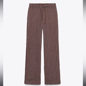 Zara straight leg drawstring pants size L